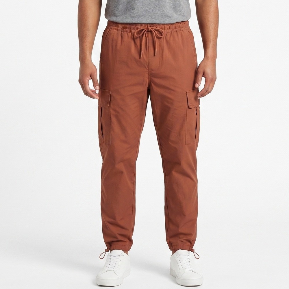 CSG Mens Canyon Cargo Pants Rust Brown Relaxed Fit Stretch Large 1805471